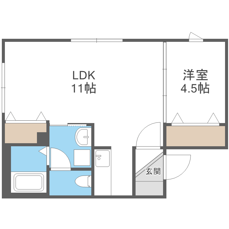 北海道札幌市豊平区平岸四条１３ 南平岸駅 1LDK マンション 賃貸物件詳細