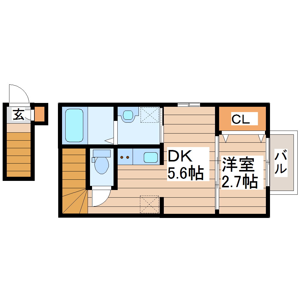 宮城県仙台市若林区八軒小路 河原町駅 1DK アパート 賃貸物件詳細
