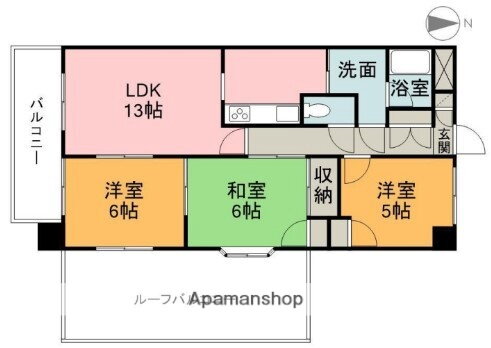 愛媛県松山市越智３ 3LDK マンション 賃貸物件詳細