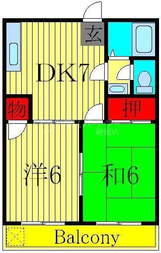 東京都葛飾区西亀有３ 亀有駅 2DK マンション 賃貸物件詳細