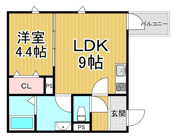 兵庫県西宮市甲子園七番町 鳴尾・武庫川女子大前駅 1LDK アパート 賃貸物件詳細