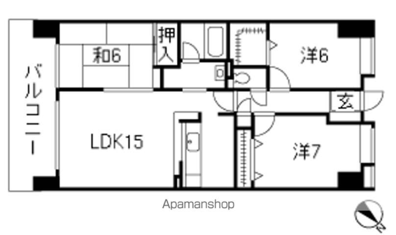 福岡県福岡市中央区春吉１ 渡辺通駅 3LDK マンション 賃貸物件詳細