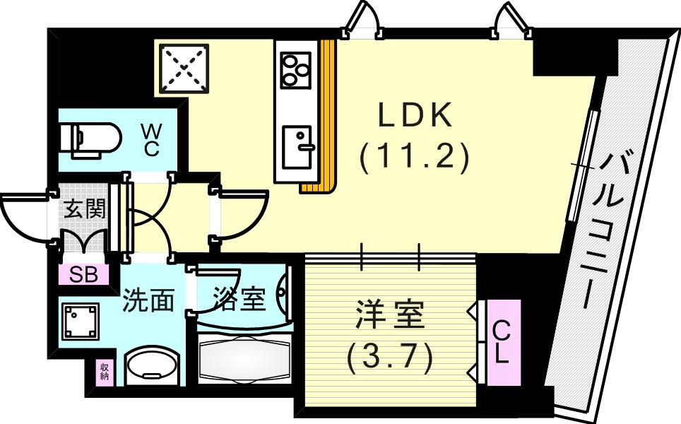 兵庫県神戸市中央区下山手通３ 三ノ宮駅 1LDK マンション 賃貸物件詳細