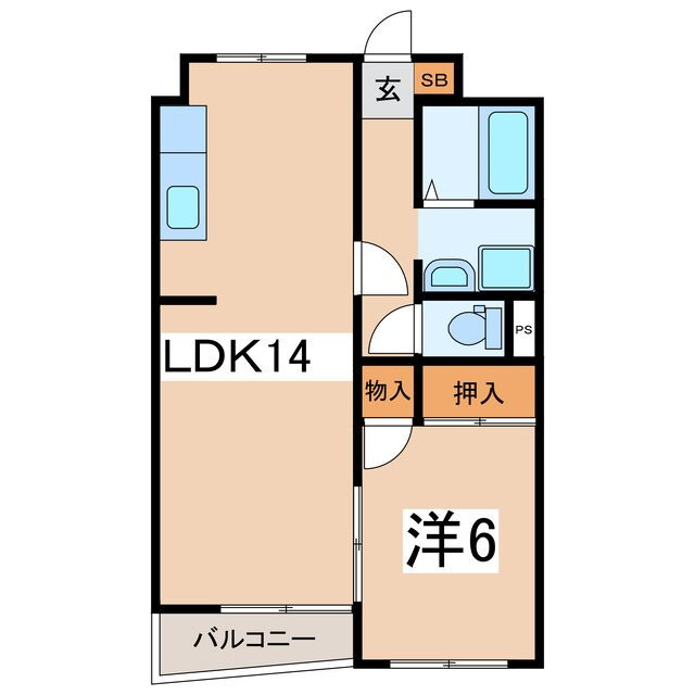 ハピネス国母 3階 1LDK 賃貸物件詳細