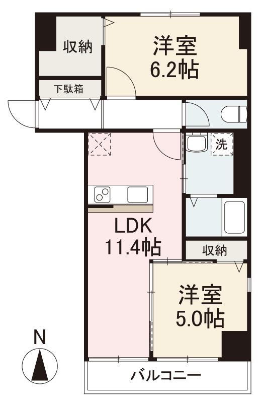 Ｄｅａｒ　　ｃｏｕｒｔ 6階 2LDK 賃貸物件詳細