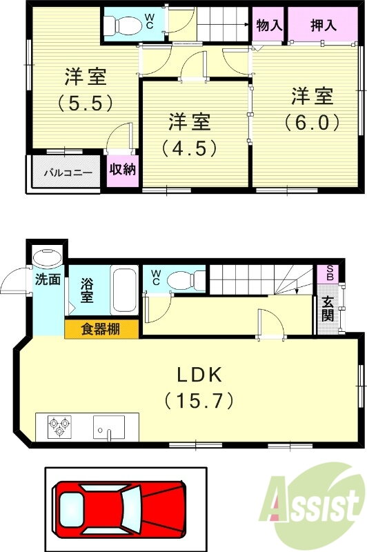 兵庫県神戸市垂水区海岸通 垂水駅 3LDK 一戸建て 賃貸物件詳細