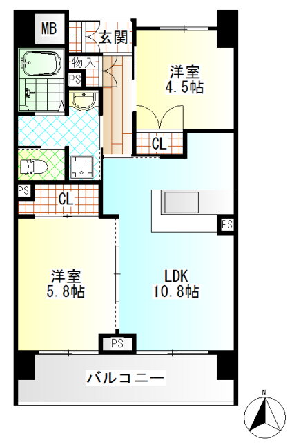 パノラマ南鴨宮 2階 2LDK 賃貸物件詳細