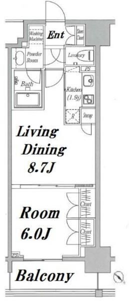 ＥＰＩＣ　Ｈｉｇａｓｈｉ　Ｎｉｈｏｎｂａｓｈｉ　Ｒｅｓｉｄｅｎｃｅ 2階 1LDK 賃貸物件詳細
