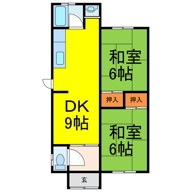 喜多川ロードサイド借家 2DK 賃貸物件詳細