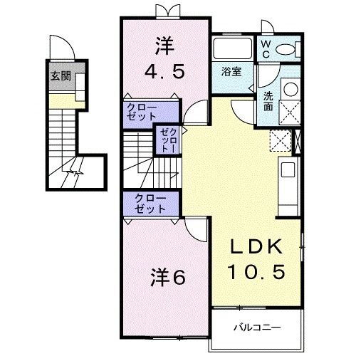 埼玉県熊谷市妻沼 熊谷駅 2LDK アパート 賃貸物件詳細