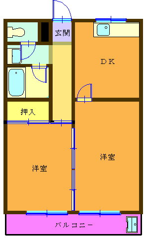 群馬県前橋市総社町高井 群馬総社駅 2DK マンション 賃貸物件詳細