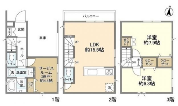 京浜東北線　蒲田駅　徒歩１６分　ペット可　中型犬可　築浅戸建て 3LDK 賃貸物件詳細
