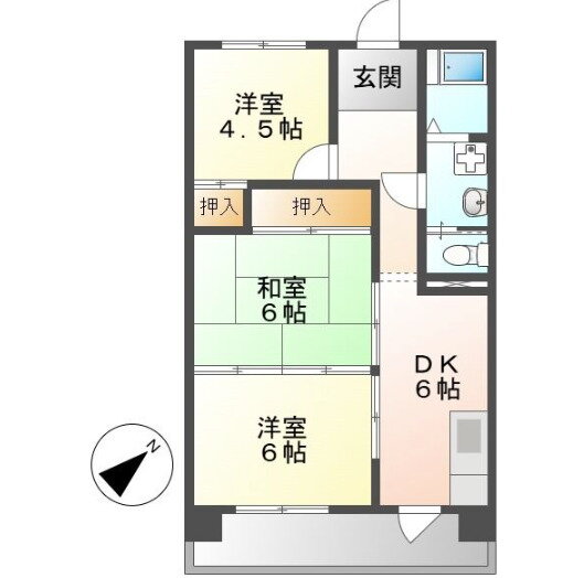愛知県名古屋市緑区桃山４ 神沢駅 3DK マンション 賃貸物件詳細