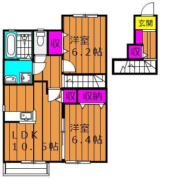 岡山県岡山市北区撫川 庭瀬駅 2LDK アパート 賃貸物件詳細