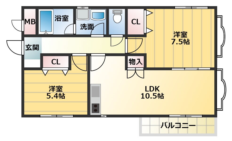 大阪府富田林市錦織北１ 滝谷不動駅 2LDK マンション 賃貸物件詳細