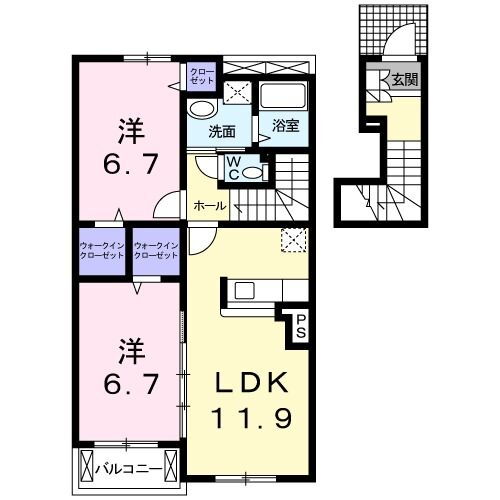 愛知県大府市追分町２ 共和駅 2LDK アパート 賃貸物件詳細