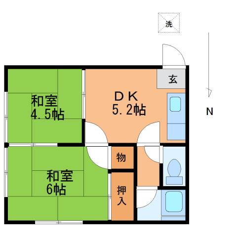 東京都大田区西糀谷２ 糀谷駅 2DK アパート 賃貸物件詳細
