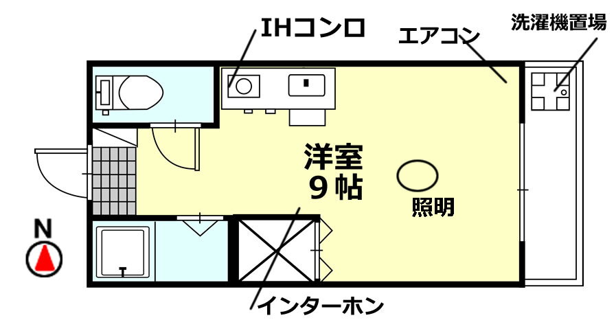 岡山県岡山市北区下伊福本町 備前三門駅 ワンルーム アパート 賃貸物件詳細