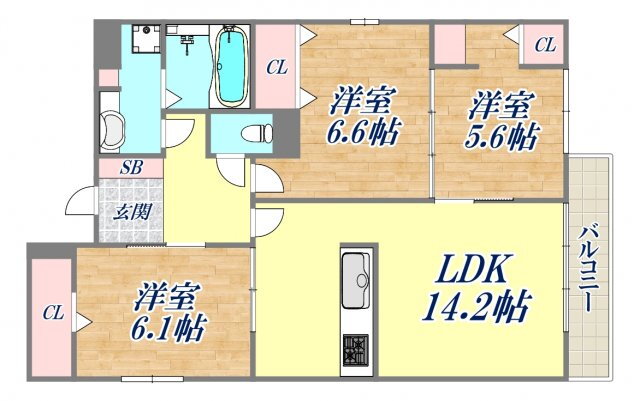 兵庫県西宮市常磐町 西宮駅 3LDK マンション 賃貸物件詳細