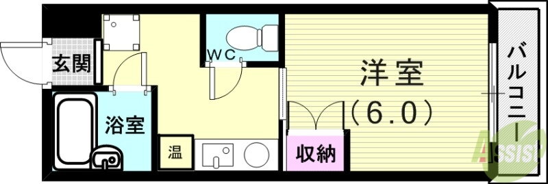 兵庫県神戸市須磨区須磨浦通６ 須磨駅 1K マンション 賃貸物件詳細