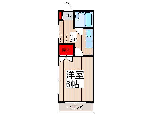 島崎ハイツ 2階 1K 賃貸物件詳細