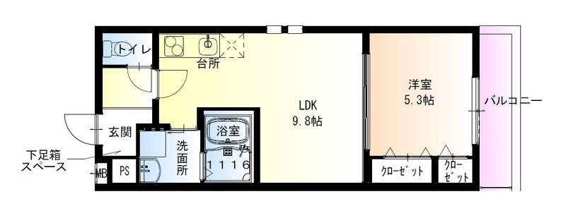 フジパレス近鉄八尾ＩＩ番館 2階 1K 賃貸物件詳細