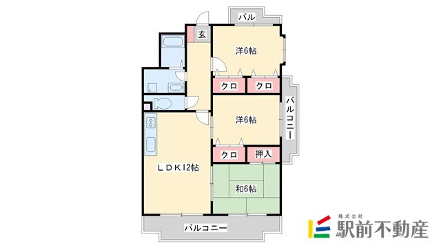 プレステージ塔原 4階 3LDK 賃貸物件詳細