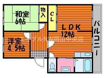 岡山県岡山市北区平野 庭瀬駅 2LDK マンション 賃貸物件詳細
