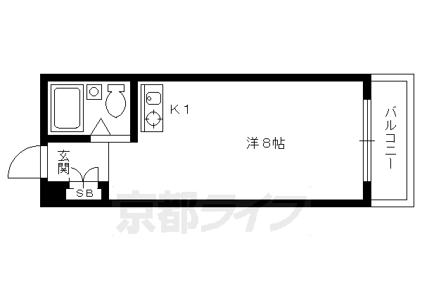 京都府京都市北区衣笠赤阪町 北野白梅町駅 1K マンション 賃貸物件詳細