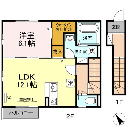 鹿児島県薩摩川内市中郷５ 1LDK アパート 賃貸物件詳細