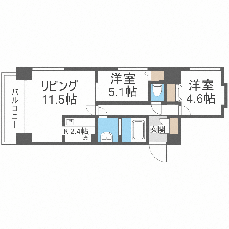 北海道札幌市中央区南四条西８ すすきの駅 2LDK マンション 賃貸物件詳細