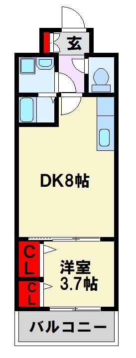 アムールガーデン陣原 4階 1DK 賃貸物件詳細