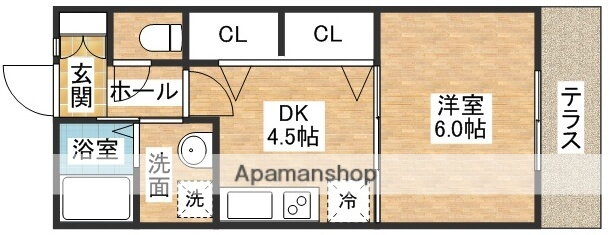 ｎｏｕｖｅｌｌｅｆｌｅｕｒ 1階 1DK 賃貸物件詳細