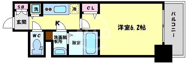プレサンスタワー北浜 8階 1K 賃貸物件詳細