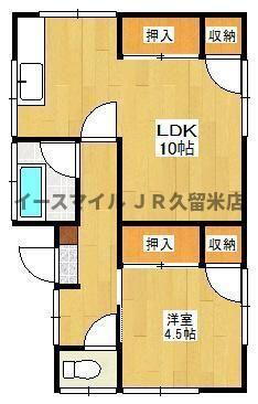 福岡県久留米市瀬下町 久留米駅 1LDK アパート 賃貸物件詳細