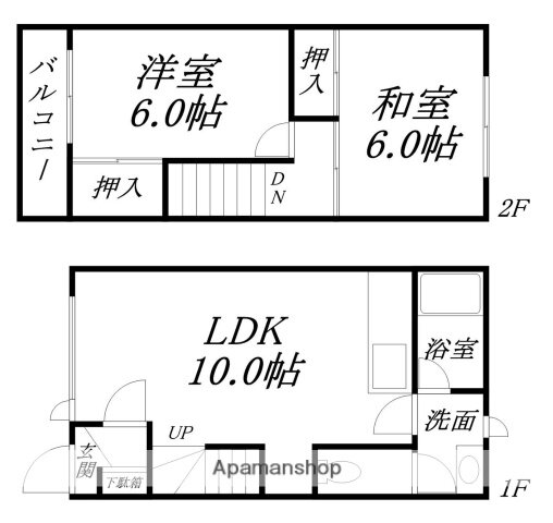 北海道北斗市東浜２ 久根別駅 2LDK アパート 賃貸物件詳細