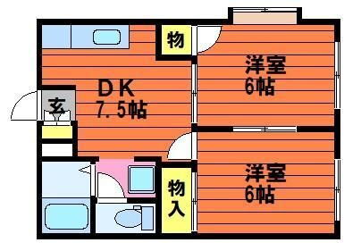 岡山県倉敷市酒津 倉敷市駅 2DK アパート 賃貸物件詳細