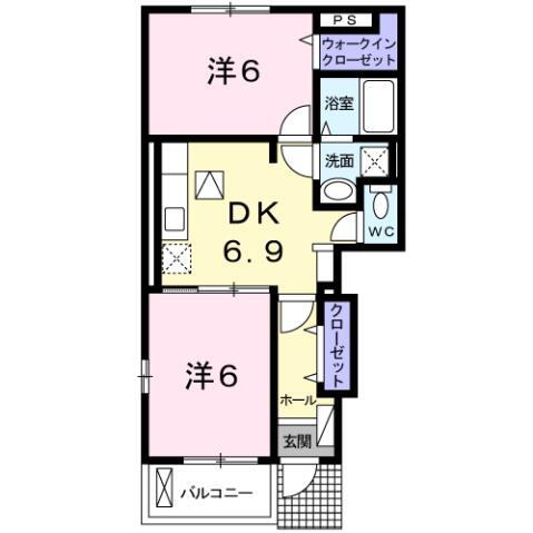 山口県山口市小郡上郷 仁保津駅 2DK アパート 賃貸物件詳細