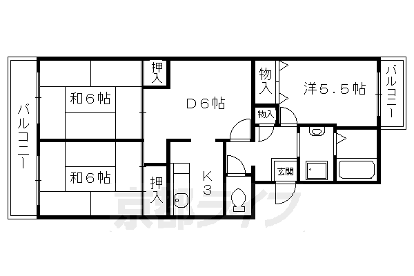 マッシュハイムＩ 3階 3DK 賃貸物件詳細