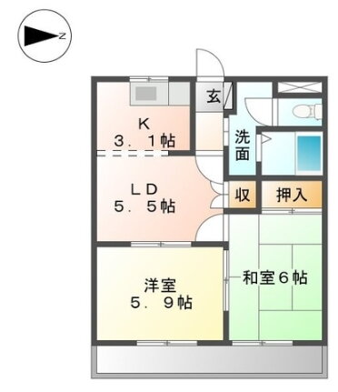 兵庫県姫路市広畑区西蒲田 余部駅 2DK アパート 賃貸物件詳細
