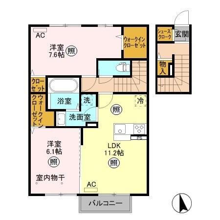 栃木県宇都宮市江曽島５ 宇都宮駅 2LDK アパート 賃貸物件詳細