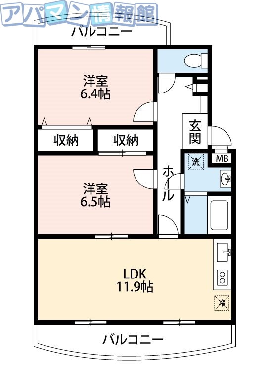 新潟県新潟市西区山田 小針駅 2LDK マンション 賃貸物件詳細