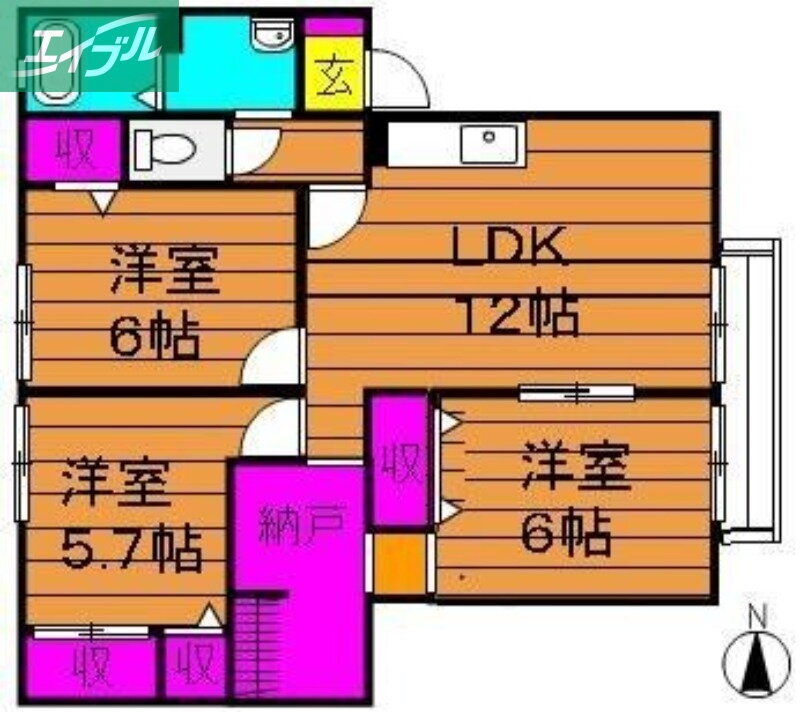 岡山県岡山市北区北長瀬表町２ 北長瀬駅 3LDK アパート 賃貸物件詳細