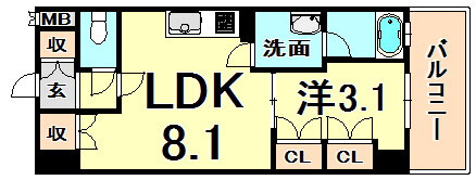 兵庫県神戸市中央区若菜通５ 春日野道駅 1LDK マンション 賃貸物件詳細