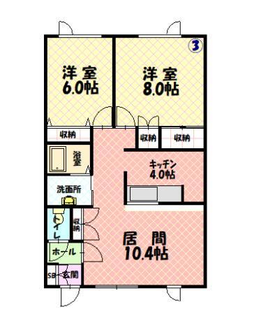 北海道旭川市五条西８ 近文駅 2LDK アパート 賃貸物件詳細