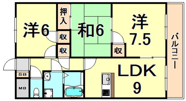 兵庫県尼崎市神崎町 園田駅 3LDK マンション 賃貸物件詳細