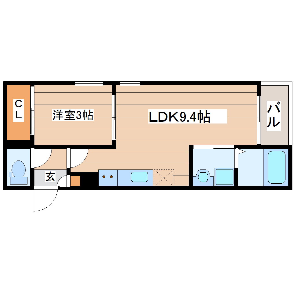 宮城県仙台市若林区東七番丁 五橋駅 1LDK アパート 賃貸物件詳細