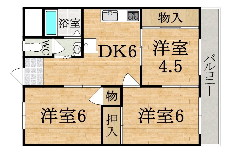 ハイネス上田 5階 3DK 賃貸物件詳細