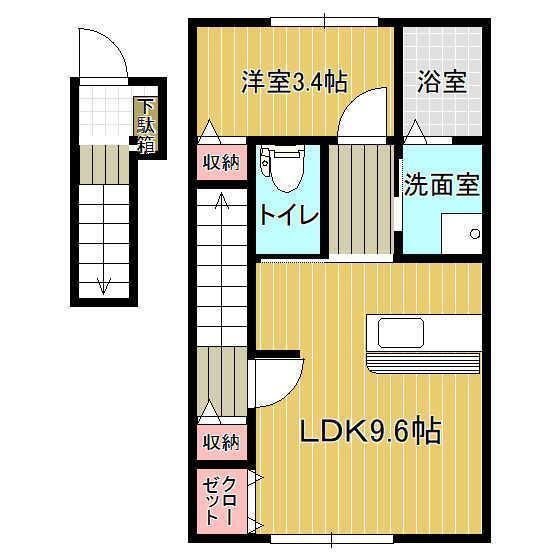 山形県山形市飯田３ 山形駅 1LDK アパート 賃貸物件詳細
