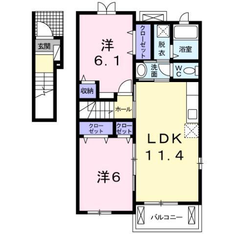 三重県三重郡菰野町大字菰野 菰野駅 2LDK アパート 賃貸物件詳細